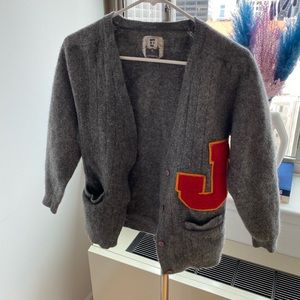 LF Vintage Cropped Varsity Cardigan